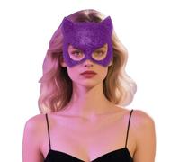 NaLatia Maschera per gli occhi gatto, semimaschera, maschera facciale, accessorio per costume di carnevale