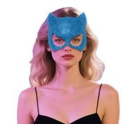 NaLatia Maschera per gli occhi gatto, semimaschera, maschera facciale, accessorio per costume di carnevale