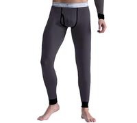 NaLatia Mutande Lana E Cotone Uomo, Calzamaglia Termica Mutandoni Invernali con Polsino Calzamaglia Invernale Bianca Intimo Termico Boxer Lunghi