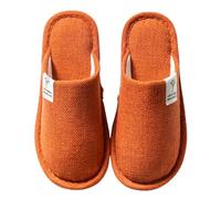NaLatia Pantofole Donna Uomo Antiscivolo, Lino di Cotone Materiale Comode e Traspiranti Slippers per Interni Pantofole Ospiti Lavabili Autunno Inverno Ciabatte per Hotel Spa