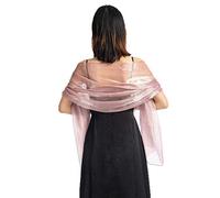 NaLatia Silky Iridescent Wrap stole scialle per matrimoni da sposa damigelle da sera Prom feste