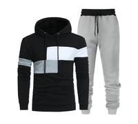 NaLatia Tuta Uomo Sportive Completa Invernale Felpa Con Cappuccio E Pantaloni Training Fitness Basket 2 Pezzi Tuta Da Ginnastica Tuta Uomo