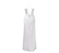 NaLatia Vestito Aderente Donna Sexy Abito Senza Manica in Raso Abiti Lungo Spaghetti Strap Vestiti con Spacco da SeraCasual Cerimonia Matrimonio,Vestito Donna Elegante Cerimonia