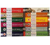 NALE Confezione da 12 incensi Golden Nag Vijayshree.- 12 scatolette da 15 grammi
