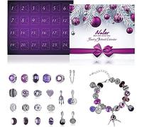 Naler Calendario Avvento 2024 Bambina Calendario dell Avvento 2024 Bracciali Fai da te Regali Calendario dell'avvento per Ragazza 5 6 7 8 9 10 11 12 Anni