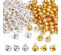 Naler Campanellini Natalizi 120pcs Campanellini Sonagli Piccoli per Addobbi Natalizi Campanelle Natalizie d'Oro e d'Argento per Moda