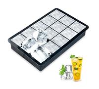 Naler Cubetti di Ghiaccio Riutilizzabili Stampo Ghiaccio Silicone,vassoio per secchiello del ghiaccio, fabbricatore di ghiaccio per Tequila, Whisky, Vodka, Brandy, Birra (15 cavità - 1 pz.)