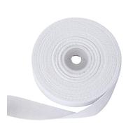 Naler Fettuccia Cotone per Cucito, Nastro Cotone Bianco, Cinghia 25mm×15m Striscia di Cotone per Artigianato Cucito Fai da Te