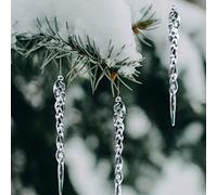 Naler Set di Natalize Decorazioni 24 Ghiaccioli Ornamenti di Albero di Natale Addobbi di Acrilico per Natale