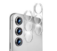 NALIA 2x Vetro Protettivo della Fotocamera compatibile con Samsung Galaxy S24 Vetro, Trasparente Pellicola Protettiva Vetro Temperato, Protezione Sottile dell'Obiettivo Antigraffio per Camera