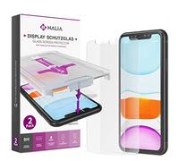 NALIA 2x Vetro Temperato & Applicatore per iPhone 11 Pro Max/Xs Max | Trasparente, Vetro Protettivo & Applicatore, Facile, Preciso & Veloce