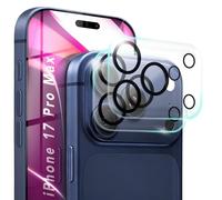 NALIA 2x Vetro Temperato Fotocamera per iPhone 17 Pro Max, Trasparente | Durezza 9H contro i graffi, Nessun velo grigio con il flash, Compatibile con molte custodie, Adesione completa