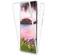 NALIA 360° Case Protettiva compatible con Samsung Galaxy S23 Custodia, Protezione Completa e Protezione Schermo, Trasparente Hard-Cover Silicone Full-Body, Anti-Giallo Rigida Antigraffio Antiurto