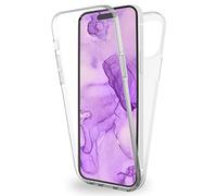 NALIA 360 Gradi Cover Chiaro compatibile con iPhone 14 Pro Max Custodia, Trasparente Anti-Giallo Resistente Guscio Integrale, Fronte e Retro Copertura Hardcase & Silicone Bumper & Protezione Schermo