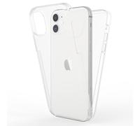 NALIA 360 Gradi Cover compatibile con iPhone 12 Mini Custodia, Full-Body Case Protettiva Fronte e Retro Protezione Schermo Copertura, Sottile Bumper Resistente Rugged Skin Integrale - Trasparente