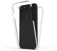 NALIA 360 Gradi Cover compatibile con iPhone SE 2022 / SE 2020/8 / 7 Custodia, Fronte e Retro Full-Body integrale Case Protettiva Copertura Bumper, Completo Protezione schermo, Colore:Trasparente