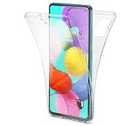 NALIA 360 Gradi Cover compatibile con Samsung Galaxy A51 Custodia, Sottile Silicone Full-Body Fronte & Retro Copertura Protezione Schermo, Telefono Cellulare Case Protettiva Integrale - Trasparente