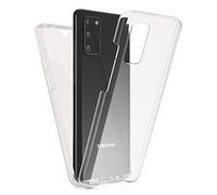 NALIA 360 Gradi Cover compatibile con Samsung Galaxy S20 Custodia, Fronte e Retro Full-Body Integrale Case Protettiva, Sottile Resistente Copertura Bumper, Completo Protezione Schermo - Trasparente