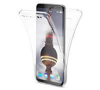NALIA 360 Gradi Cover compatibile con Samsung Galaxy S8, Totale Custodia Protezione Silicone Trasparente Full-Body Case, Gomma Morbido Cellulare Ultra-Slim Protettiva Bumper, Colore:Trasparente