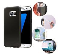 NALIA Antigravità Custodia compatibile con Samsung Galaxy S7 Edge, Protezione Anti-Gravity Selfie-Case Magica Auto-Adesivo Cellulare, Cover Protettiva Teelfono Bumper Sottile, Colore:Nero