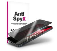 NALIA AntiSpyX adatto per Apple iPhone 17 Pro vetro (privacy discreta), vetro di protezione privacy con durezza 9H, anti-spy, antigraffio, sensibile al tatto, senza bolle, oleorepellente, compatibile