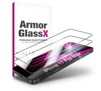 NALIA ArmorGlassX compatibile con Apple iPhone 17 Pro Max Vetro (Protezione Display Ultra Chiara), 2x Vetro Temperato 9H, Anti-Graffio, Touch Ottimizzato, Anti-Impronte, Cornice Nera, Cover-Friendly