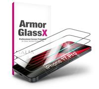 NALIA ArmorGlassX compatibile con Apple iPhone 17 Pro Vetro (Protezione Display Ultra Chiara), 2x Vetro Temperato 9H, Touch Sensibile, Antigraffio, Anti-Macchie, Cornice Nera, Adatto alle Cover
