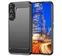 NALIA Aspetto Fibra di Carbonio Cover compatibile con Samsung Galaxy S24 Plus Custodia, Nero Opaco Silicone Copertura Protettiva, Antiscivolo Grip Sottile Flessibile Case Antigraffio Anti-Impronte