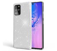NALIA Brillante Housse compatible avec Samsung Galaxy S10 Lite Coque, Glitter Case Cover Telephone Portable Protection, Anti-Choc Bumper Etui Strass Couverture Protege Paillettes, Colore:Argento