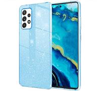 NALIA Brillantini Cover compatibile con Samsung Galaxy A33 Custodia, Glitter Case Robusto Antiurto Copertura Lucida Silicone Rinforzato, Sottile Protezione Bling Diamante Resistente, Colore:Blu