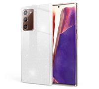 NALIA Brillantini Cover compatibile con Samsung Galaxy Note 20 Custodia, Glitter Case Telefono Cellulare Copertura Bumper Resistente Protettiva Strass Bling Smartphone Protezione Skin, Colore:Argento