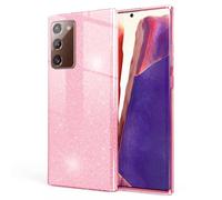 NALIA Brillantini Cover compatibile con Samsung Galaxy Note 20 Custodia, Glitter Case Telefono Cellulare Copertura Bumper Resistente Protettiva Strass Bling Smartphone Protezione Skin, Colore:Pink
