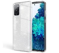 NALIA Brillantini Cover compatibile con Samsung Galaxy S20 FE Custodia, Glitter Case Telefono Cellulare Copertura Bumper Resistente Protettiva Strass Bling Smartphone Protezione Skin, Colore:Argento
