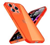 NALIA Chiaro Cover Neon compatibile con iPhone 14 Pro Max Custodia, Trasparente Colorato Silicone Copertura Traslucido Case Resistente, Protettiva Antiurto Sottile Bumper Morbido, Colore:Arancione