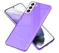NALIA Chiaro Cover Neon compatibile con Samsung Galaxy S21 Plus Custodia, Trasparente Colorato Silicone Copertura Traslucido Bumper Resistente, Protettiva Antiurto Skin Sottile Case, Colore:Viola