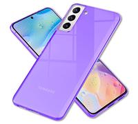 NALIA Chiaro Cover Neon compatibile con Samsung Galaxy S22 Custodia, Trasparente Colorato Silicone Copertura Traslucido Case Resistente, Protettiva Antiurto Sottile Bumper Morbido, Colore:Viola