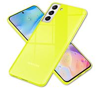 NALIA Chiaro Cover Neon compatibile con Samsung Galaxy S22 Custodia, Trasparente Colorato Silicone Copertura Traslucido Case Resistente, Protettiva Antiurto Sottile Bumper Morbido, Colore:Giallo