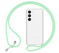 NALIA Cover con Collana per Samsung Galaxy S23 - Custodia Ibrida, Menta | Mani Libere, Zero Stress, Retro Cristallino, Il Tuo Tocco Di Stile, Airbag Invisibile, HANGIT PRO