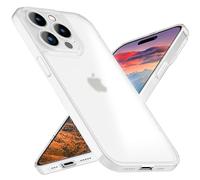 NALIA Cover Estremo Sottile compatibile con iPhone 15 Pro Max Custodia, 0,3mm Ultra-Slim Traslucida Opaca Anti-Impronta Leggera, Ultra-Sottile Copertura Rigida Case Semi-Trasparente, Colore:Bianco