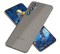 NALIA Cover Rigida Extra Sottile compatibile con Samsung Galaxy S24 Custodia, 0,3mm Ultra-Slim Case, Copertura Protettiva Opaca Anti-Impronta Digitale Antiscivolo Leggera, Colore:Taupe Trasparente