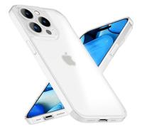 NALIA Cover Traslucido compatibile con iPhone 15 Pro Max Custodia, 0,3mm Ultra-Slim Case Frosted Opaca, Semi-Trasparente Anti-Impronte Anti-Graffio, Dorso Rigido Copertura Protettiva, Colore:Bianco