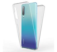NALIA Custodia 360° per Huawei P30, 360GUARD Cover, Chiaro | Retro Cristallino, Display & Impronta