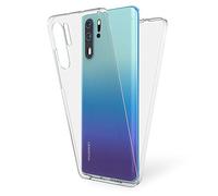 NALIA Custodia 360° per Huawei P30 Pro, 360GUARD Cover, Chiaro | Retro Cristallino, Display & Impronta