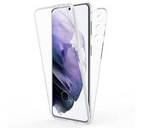 NALIA Custodia 360° per Samsung Galaxy S21 Plus, 360GUARD Cover | Retro Cristallino, Display & Impronta