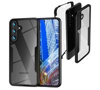 NALIA Custodia 360° per Samsung Galaxy S24 Plus - Non Ingiallisce & Cornice Opaca Antiscivolo - SURROUND (Cover Totale con Protezione Fotocamera) - Marchio Tedesco, Colore:Nero