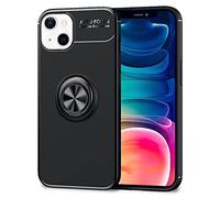 NALIA Custodia Anello per iPhone 13 - Stand 360° & per Supporto Magnetico - GRIP360 (Cover Silicone Opaca) - Marchio Tedesco, Colore:Nero