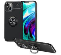 NALIA Custodia Anello per iPhone 14 Plus - GRIP360 Cover, Nero | Finitura Opaca Antiscivolo, Protezione Fotocamera Collaudata, Compatibilità & Nota