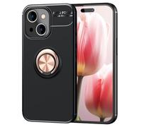 NALIA Custodia Anello per iPhone 15 - Stand 360° & per Supporto Magnetico - GRIP360 (Cover Silicone Opaca) - Marchio Tedesco, Colore:Rosa Gold Oro