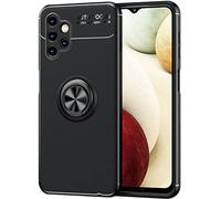 NALIA Custodia Anello per Samsung Galaxy A13 4G - Stand 360° & per Supporto Magnetico - GRIP360 (Cover Silicone Opaca) - Marchio Tedesco, Colore:Nero