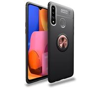 NALIA Custodia Anello per Samsung Galaxy A20s - Stand 360° & per Supporto Magnetico - GRIP360 (Cover Silicone Opaca) - Marchio Tedesco, Colore:Rosa Gold Oro